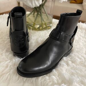 NWOT. Tory Burch leather Black Boots.